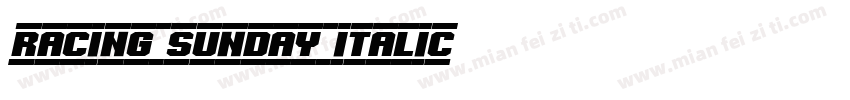 Racing Sunday Italic字体转换